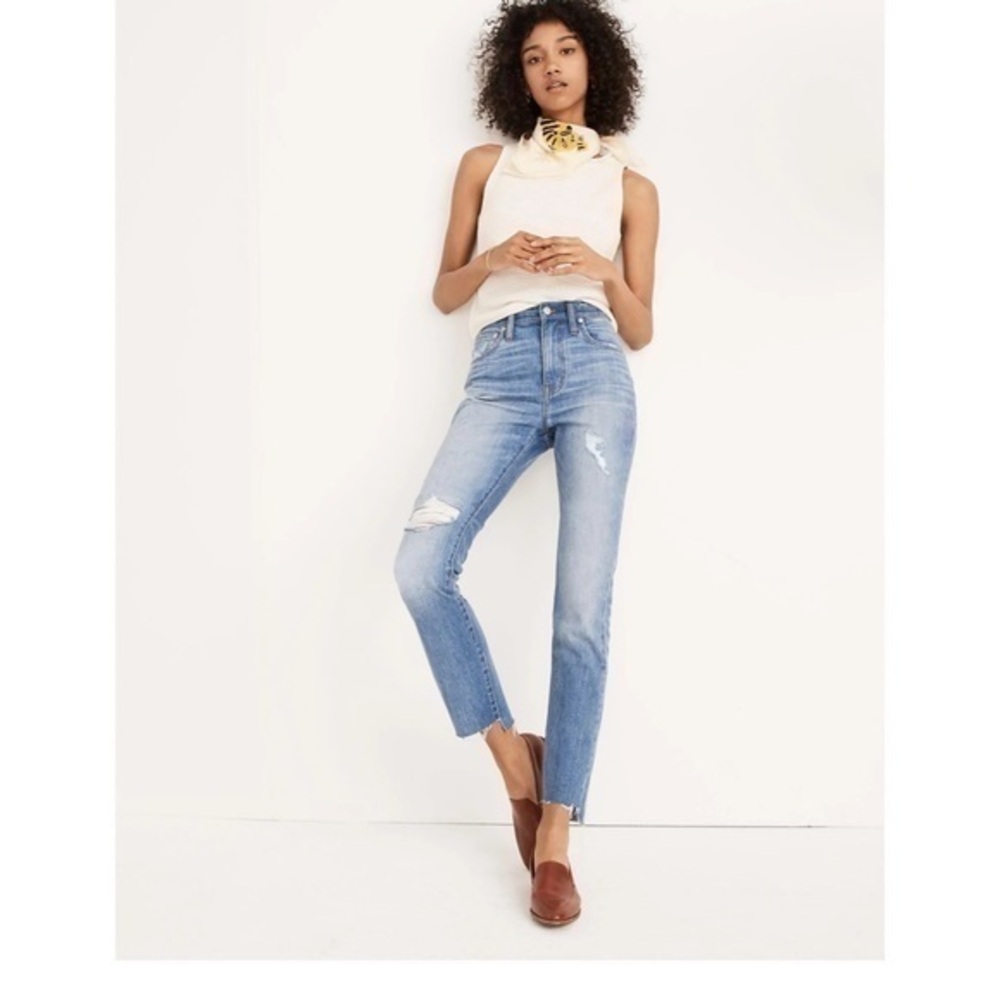 Madewell the high rise slim boyjean jeans
